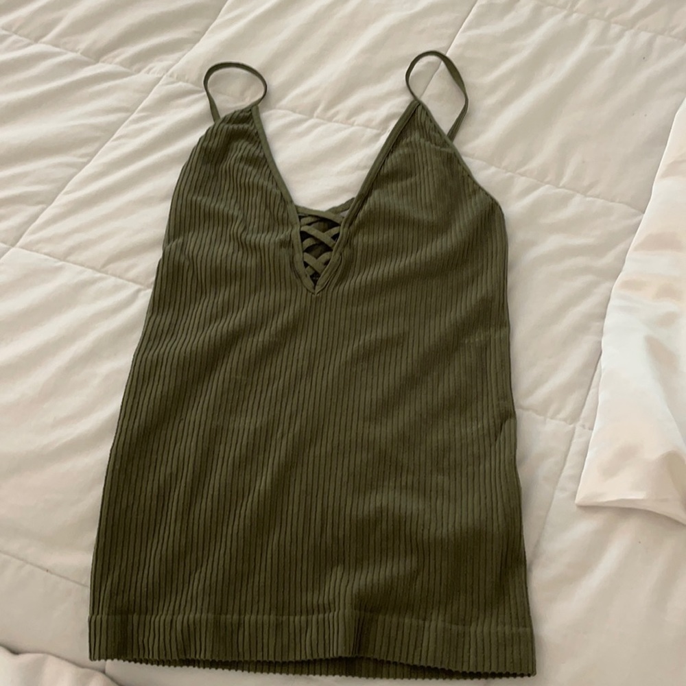 Green tank top